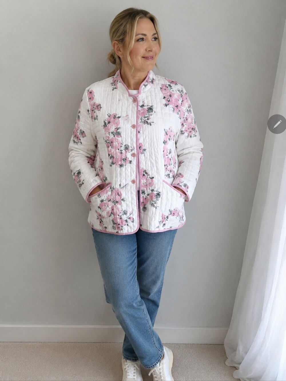 Eugen Klein Floral Quilted Jacket – EU 42 / US 10 / L